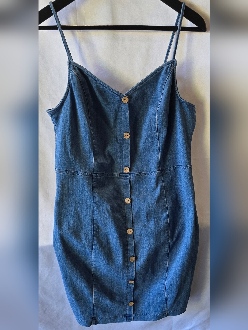 Blāshe Denim V-Neck Dress